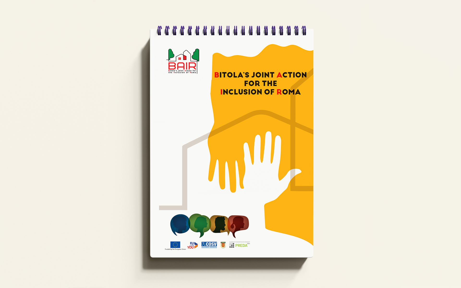 Bitola's Joint Action for the Inclusion of Roma - Notebook - Branded Printed Material | YasDesigner