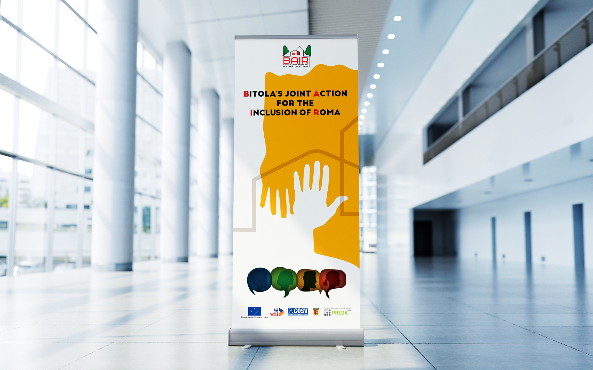 Bitola's Joint Action for the Inclusion of Roma - Roll-Up banner - Branded Printed Material | YasDesigner