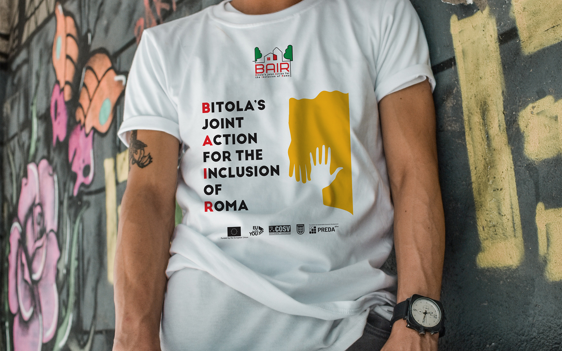 Bitola's Joint Action for the Inclusion of Roma - T-shirt - Branded Printed Material | YasDesigner